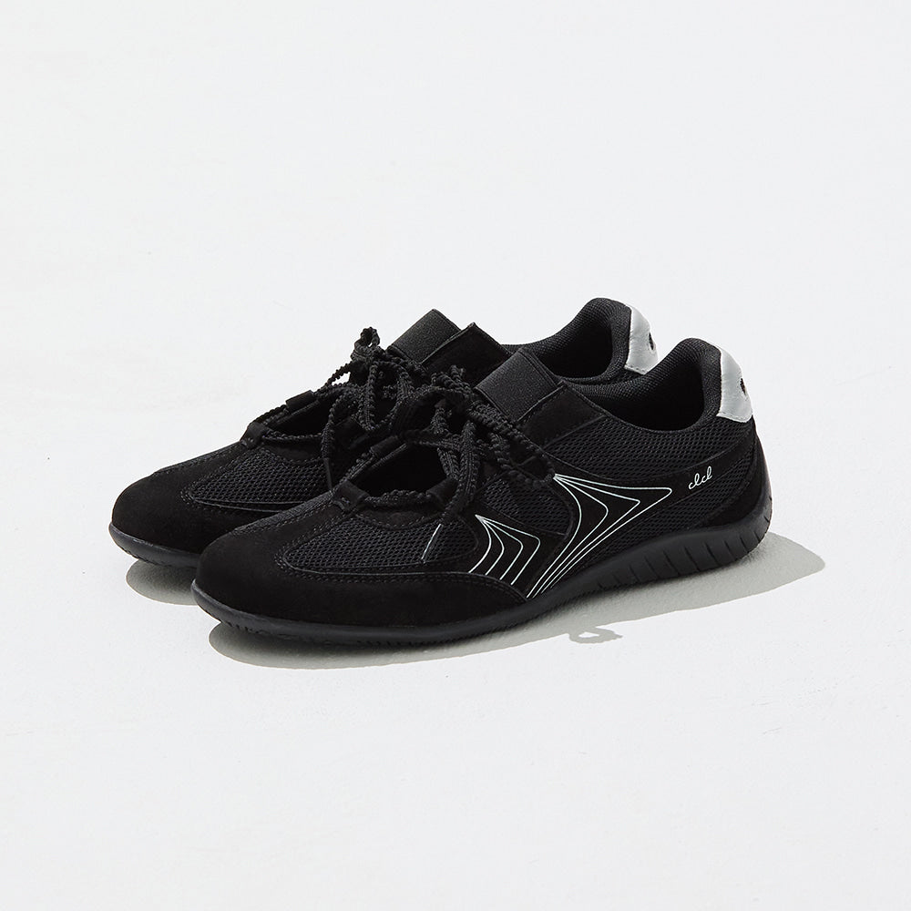 CLCL [CLEVER CLOGER] - Nudge Lace Up Sneakers (Black)