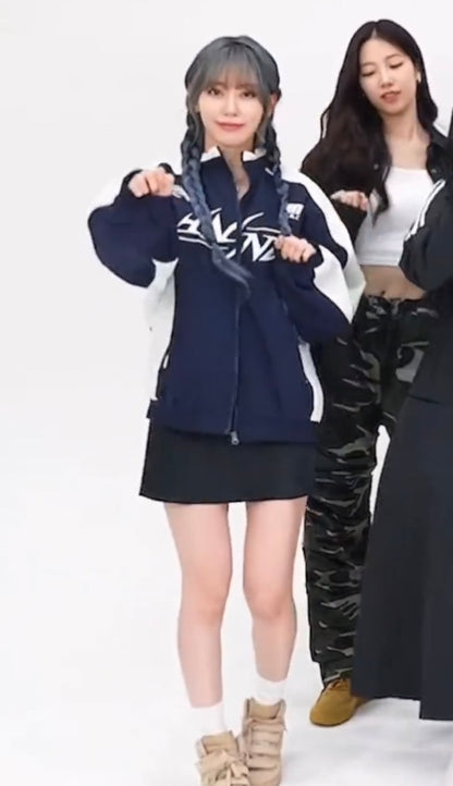 [TXT Taehyun & LS Sakura Worn] Not4Nerd Tribal Logo Nylon Racing Jacket