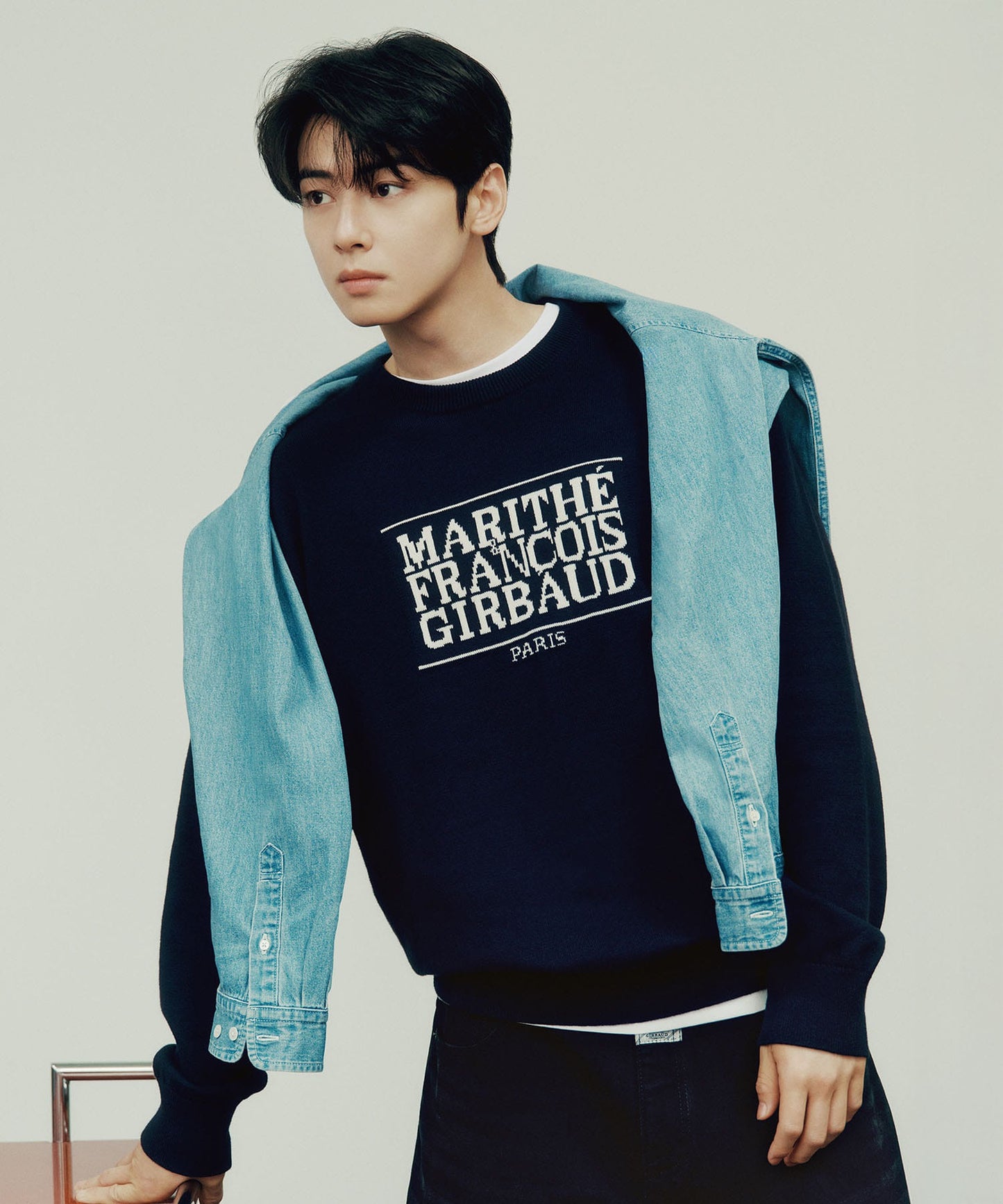 [Cha Eunwoo Worn] Marithé et François Girbaud Classic Logo Knit Pullover
