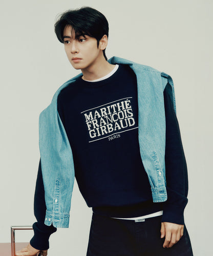 [Cha Eunwoo Worn] Marithé et François Girbaud Classic Logo Knit Pullover
