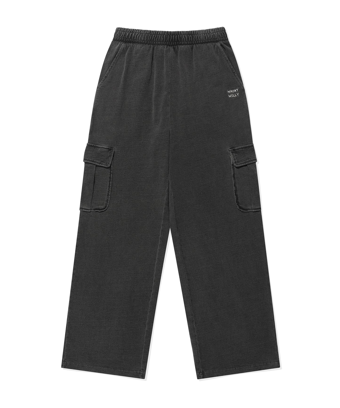 [Aespa Giselle's Wear] WACKY WILLY Women's Denim Washed Crop Hooded Zip-Up / Cargo Pants