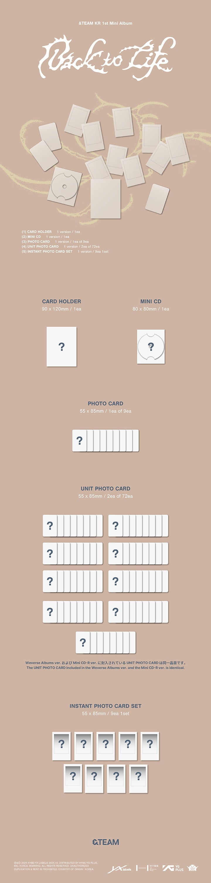 &TEAM - 1st Korean Mini Album 'Back to Life'