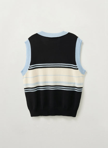 [Riize Pick] 26SS Satur Open Collar Knit Vest