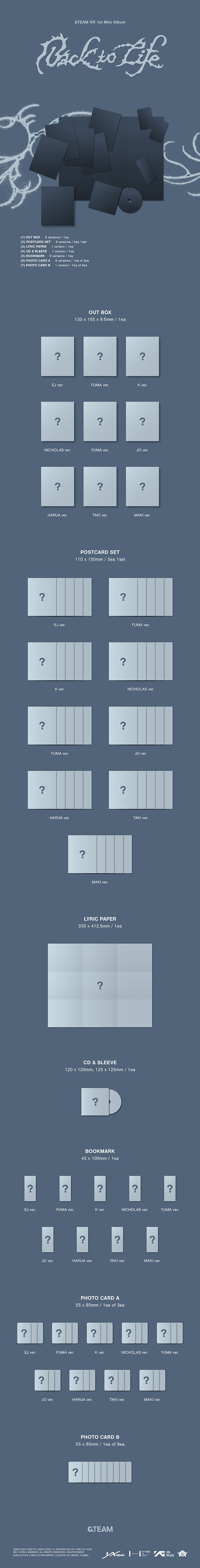 &TEAM - 1st Korean Mini Album 'Back to Life'