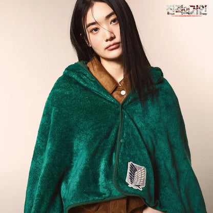 [Attack on Titan] SPAO Hooded Blanket_Green