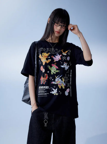 [Digimon X Odd Studio] Rookie Stage Digimon Overfit T-shirt