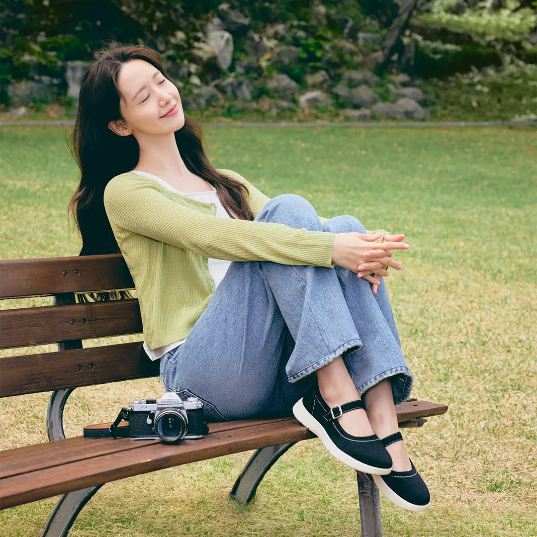 [Lim Yoona X LE MOUTON] Merino Wool Mary Jane Sneakers