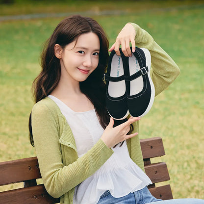 [Lim Yoona X LE MOUTON] Merino Wool Mary Jane Sneakers