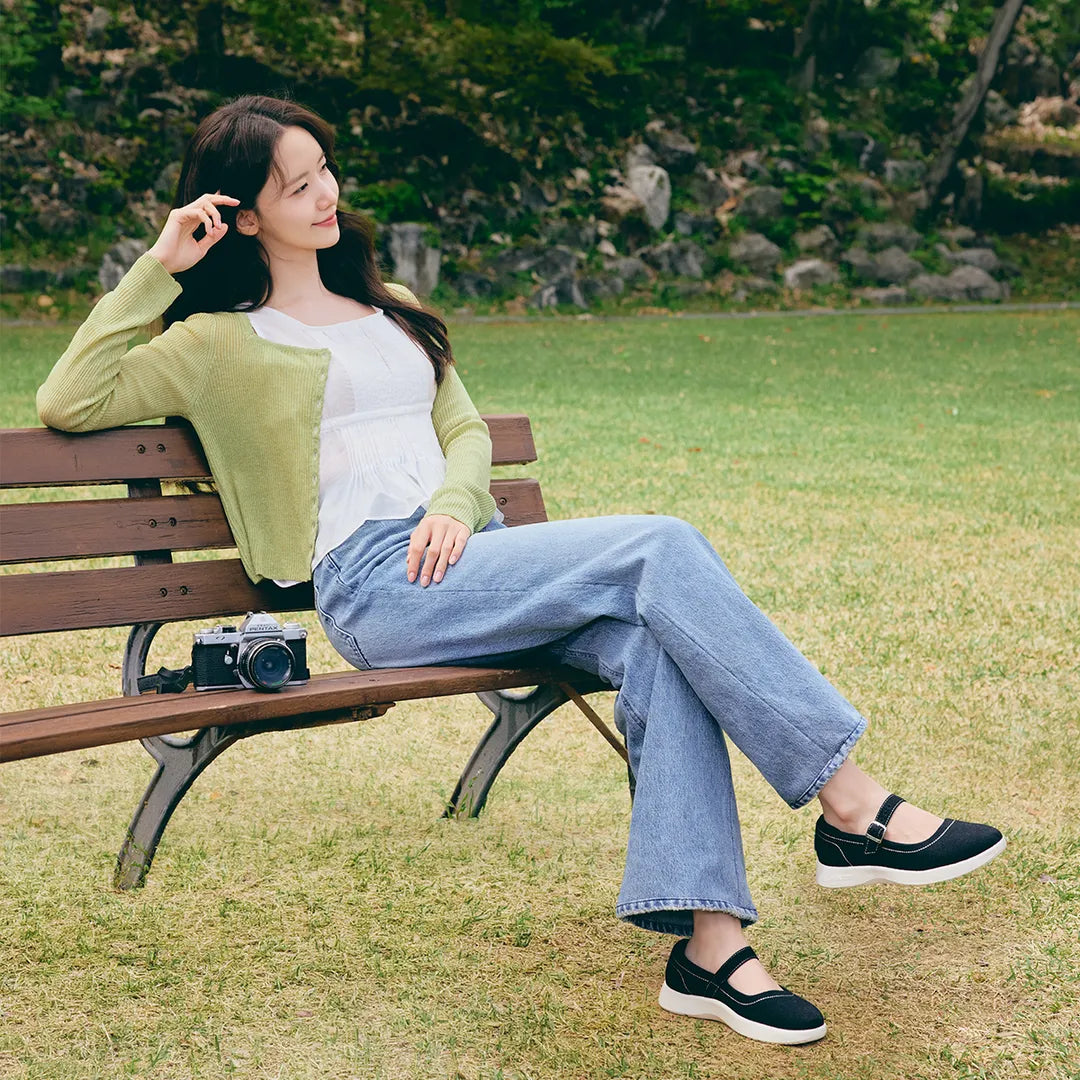 [Lim Yoona X LE MOUTON] Merino Wool Mary Jane Sneakers