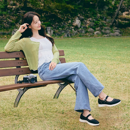 [Lim Yoona X LE MOUTON] Merino Wool Mary Jane Sneakers