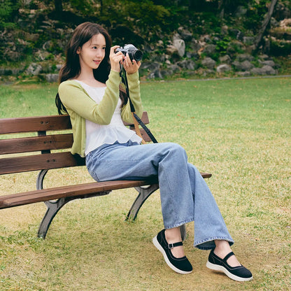 [Lim Yoona X LE MOUTON] Merino Wool Mary Jane Sneakers