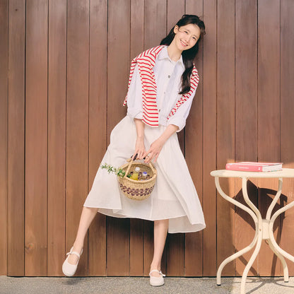 [Lim Yoona X LE MOUTON] Wool Flat Mary Jane Shoes
