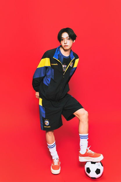 [UMBRO X NCT WISH] HBL OG Colorblock Stand Neck Windbreaker Jacket