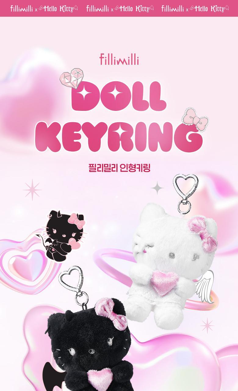 Fillimilli x Hello Kitty Angel & Devil Plush Keyring – SEOUL