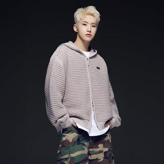 SEVENTEEN Hoshi X 25SS ADLV Solid Knit Hoodie Zip Up