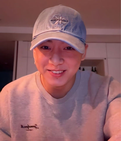 [BTS Jungkook Worn] Calvin Klein Jeans Unisex Monogram Denim Embroidered Ball Cap