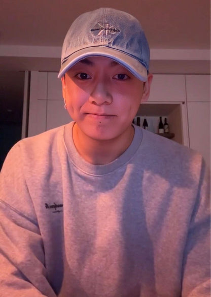 [BTS Jungkook Worn] Calvin Klein Jeans Unisex Monogram Denim Embroidered Ball Cap