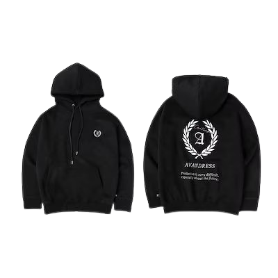 [NCT Jeno Worn] Avandress Unisex Laurel Oversized Hoodie Black