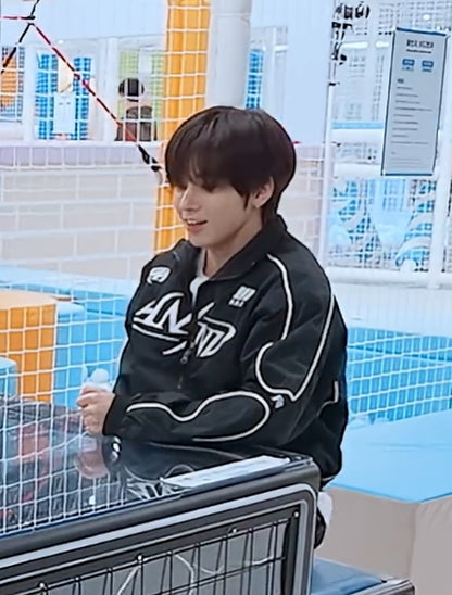 [TXT Taehyun & LS Sakura Worn] Not4Nerd Tribal Logo Nylon Racing Jacket