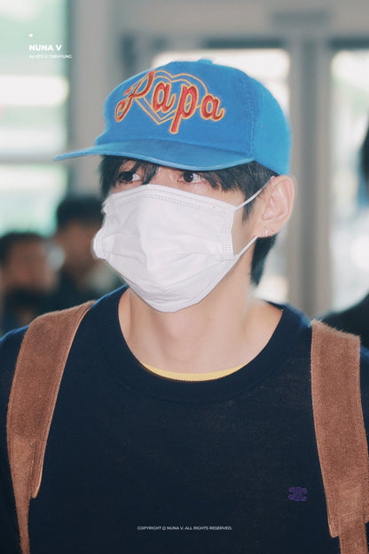 [BTS V Worn] XTONZ Papa Vintage Washed Ball Cap (BLUE)