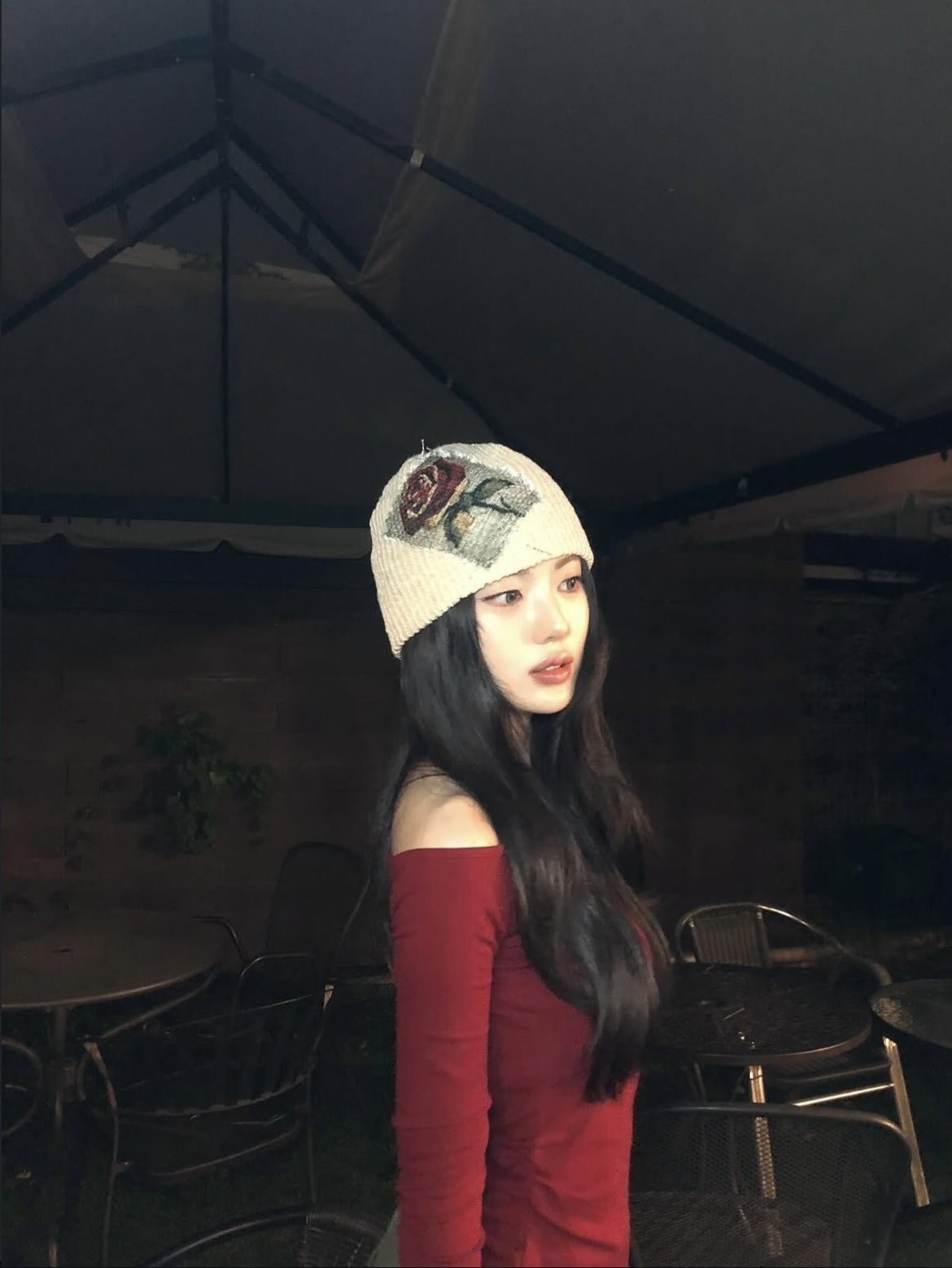 [KiiiKiii Sui Worn] THE GREATEST Rose Patch Beanie