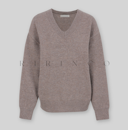 RIRINCO - Rodicent Wool Spandex V-Neck Knitwear