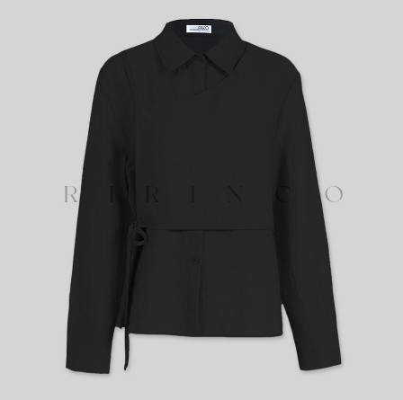 RIRINCO - Roybeld Layered Strap Bustier Shirt Blouse