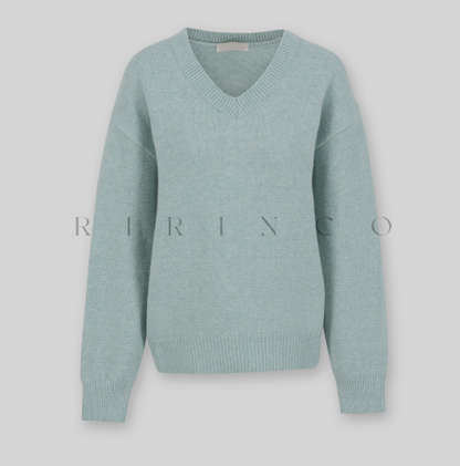 RIRINCO - Rodicent Wool Spandex V-Neck Knitwear