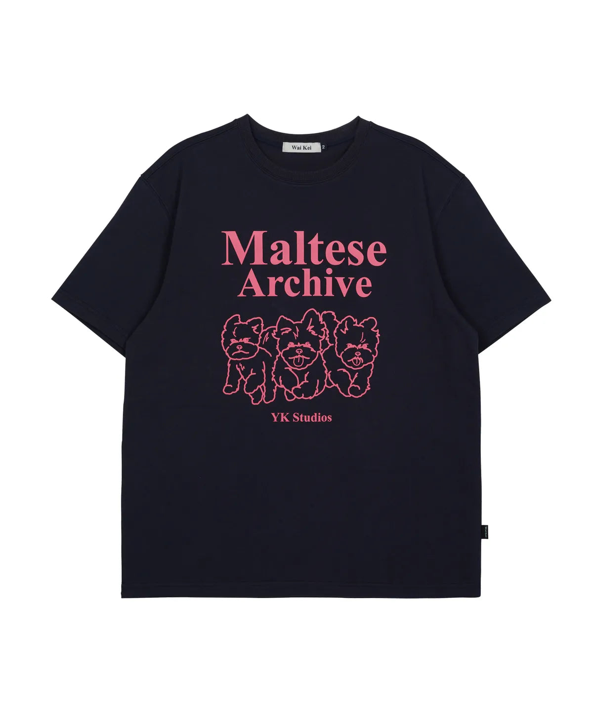 [Seventeen Mingyu Worn] Wai kei Maltese Archive Line Graphic Short Sleeve T-Shirt