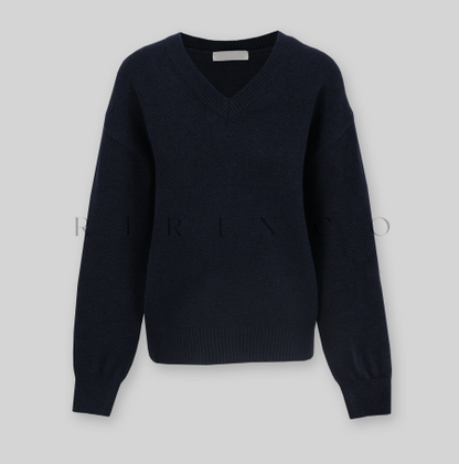 RIRINCO - Rodicent Wool Spandex V-Neck Knitwear