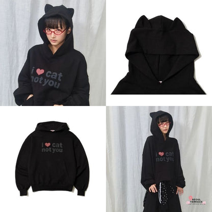NCT DREAM Jaemin Worn – I LOVE CAT NOT YOU Cat Ear Hoodie