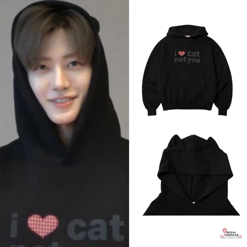NCT DREAM Jaemin Worn – I LOVE CAT NOT YOU Cat Ear Hoodie