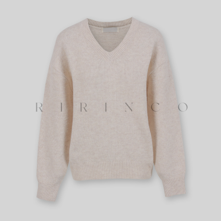 RIRINCO - Rodicent Wool Spandex V-Neck Knitwear