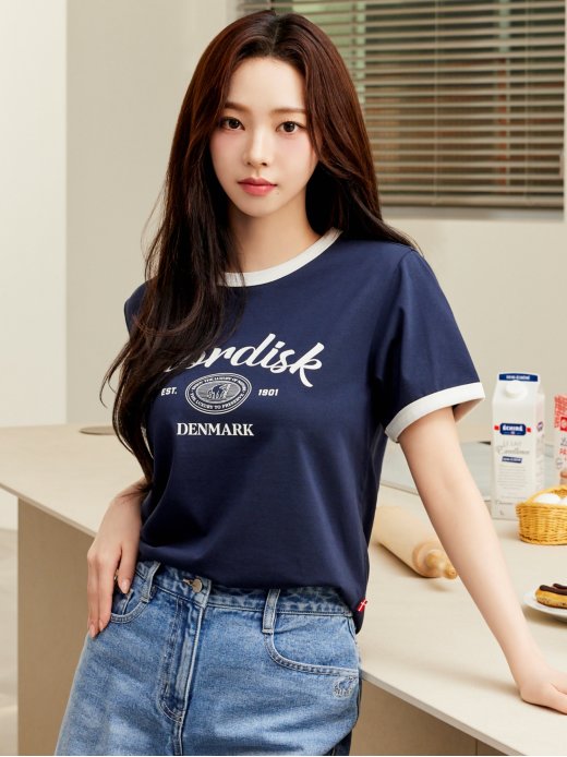 Aespa Karina X Nordisk Graphic Ringer Short Sleeve T-Shirt
