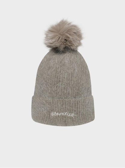 [Aespa Karina Worn] Nordisk Pom Pom Angora Beanie