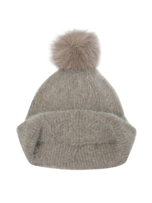 [Aespa Karina Worn] Nordisk Pom Pom Angora Beanie