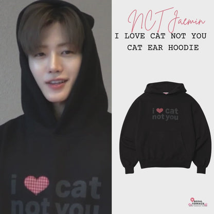 NCT DREAM Jaemin Worn – I LOVE CAT NOT YOU Cat Ear Hoodie