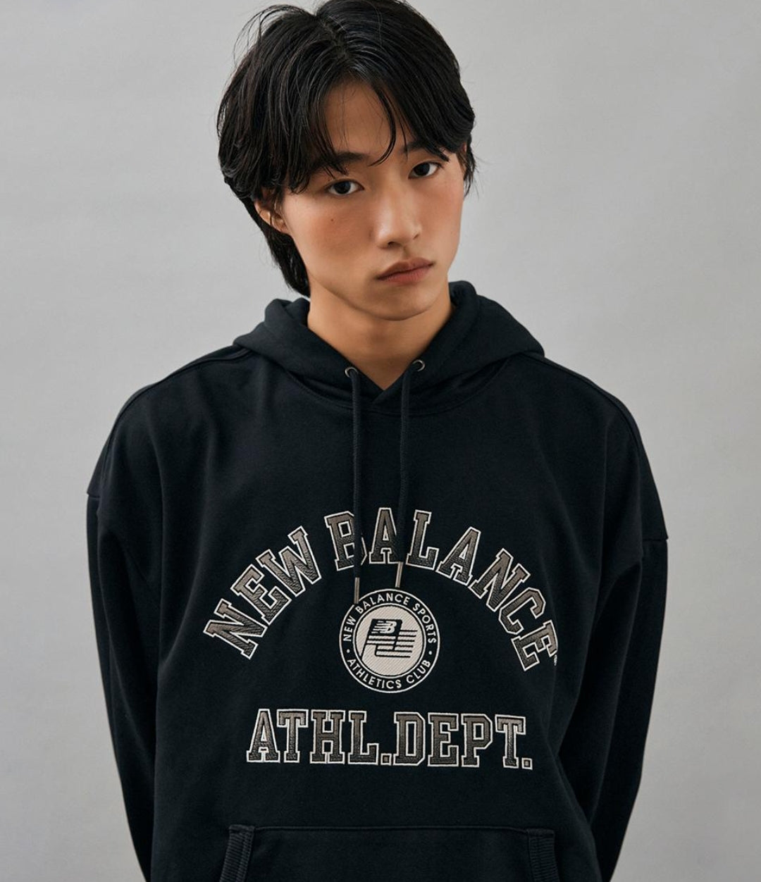 [IU Worn] 25FW New Balance UNI College Club Hoodie (Semi Over Fit)
