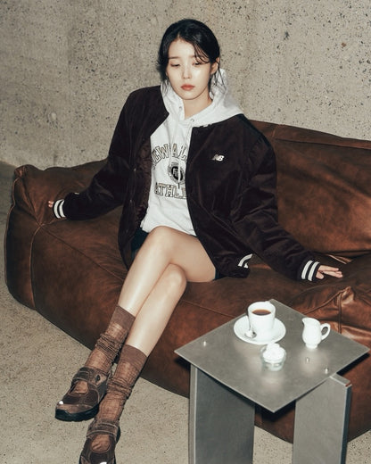 [IU Worn] 25FW New Balance UNI College Club Hoodie (Semi Over Fit)