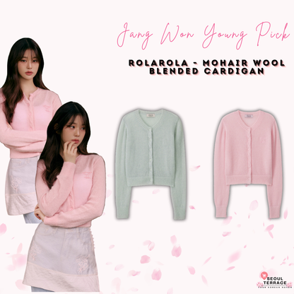[Jang Wonyoung Pick] ROLAROLA MOHAIR WOOL BLENDED CARDIGAN