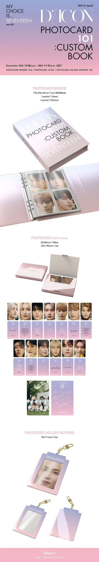 SEVENTEEN - DICON Photocard 101: Custom Book