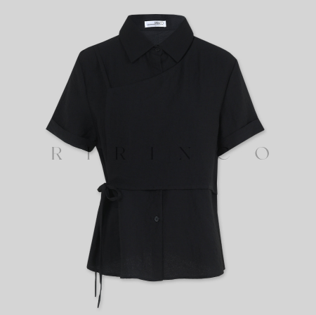 RIRINCO - Roybeld Layered Strap Bustier Shirt Blouse