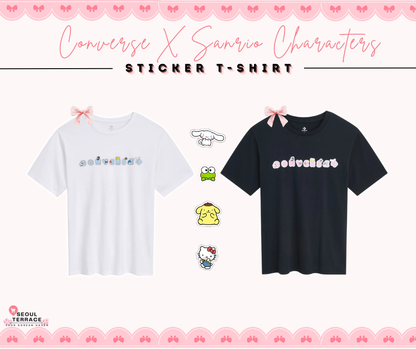 [Converse X Sanrio Characters] Sticker T-Shirt