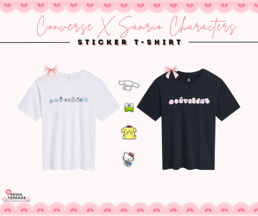 [Converse X Sanrio Characters] Sticker T-Shirt