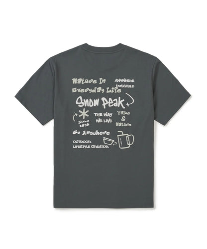 [BTS V Pick] 26SS Snow Peak Aerocool Doodle Graphic Short Sleeve T-shirt