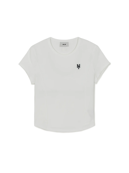 [Aespa Karina Worn] 26 Summer MLB Women's Basic Slim Fit Short Sleeve T-Shirt