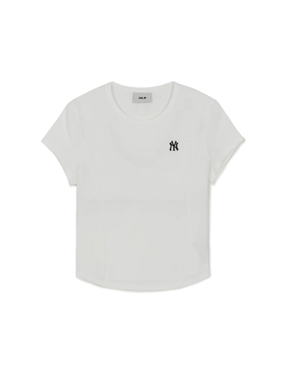 [Aespa Karina Worn] 26 Summer MLB Women's Basic Slim Fit Short Sleeve T-Shirt